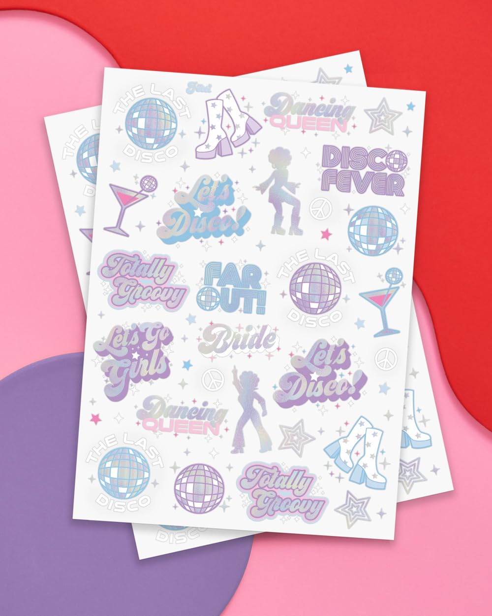 xo, Fetti Last Disco Temporary Tattoos - 48 Foil Styles | Bachelorette Party Decoration, Bridesmaid Favor Bride to Be Gift + Bridal Shower Supplies