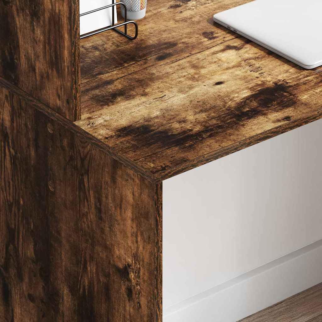 Generisch Schreibtisch Geräucherte Eiche 102 x 50 x 124 cm Holzwerkstoff,Möbel,Büromöbel,Schreibtische-869358