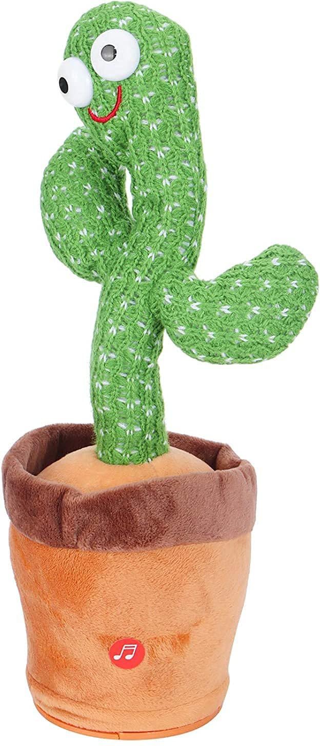 KMC KIDOZ Dancing Cactus Talking Toy, Cactus Plush Toy, Wriggle & Singing Recording Repeat What You Say Funny Education Toys for Babies Children Playing, Home Decorate (Multicolor) (kmc1910)