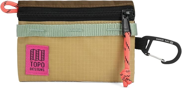 Topo Designs Accessory Bags, Travel Organizer Accessories for Smaller Items, Durable Storage Pouch, 3 Sizes, Fully Lined Pack Cloth Mountain, Desert Palm/Sahara