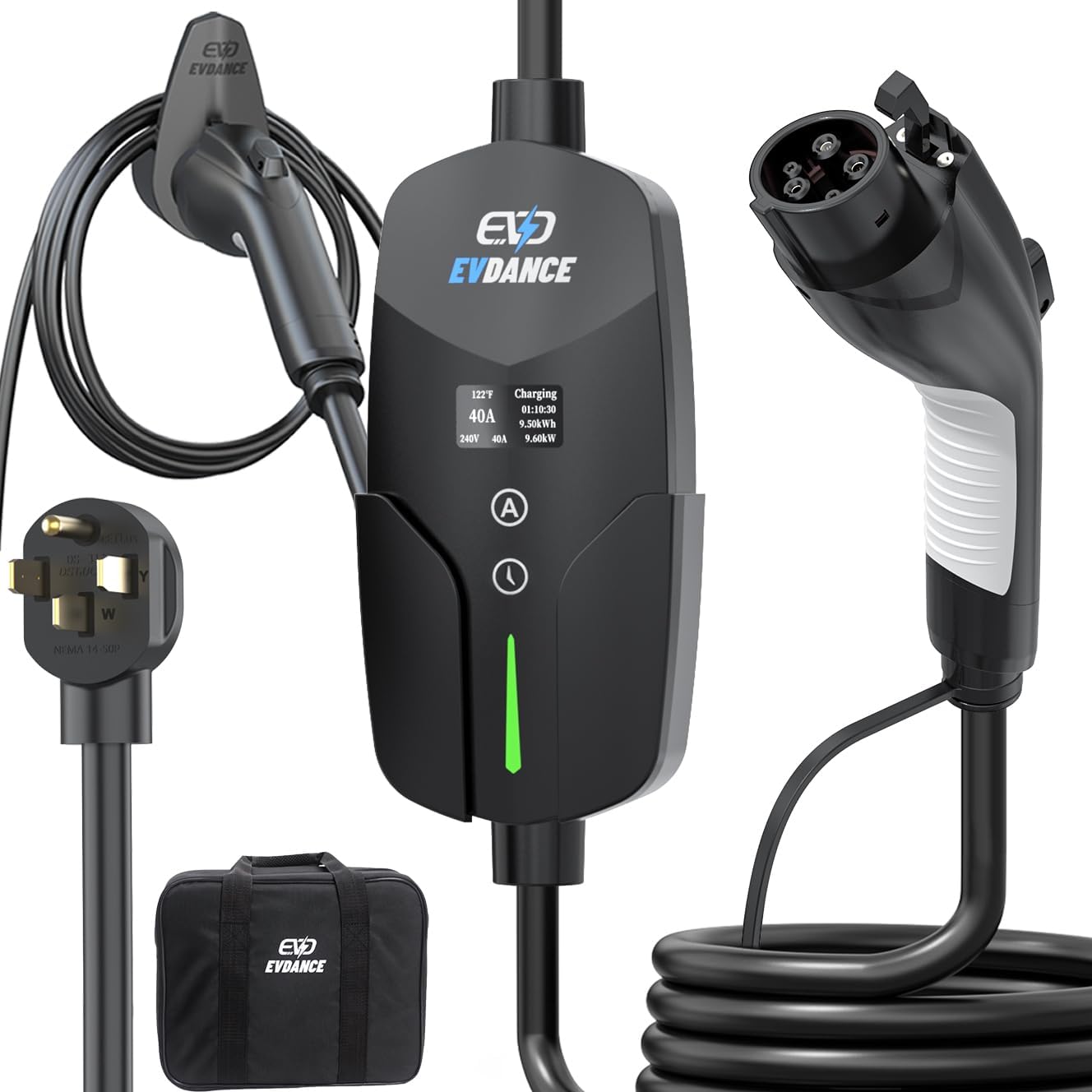 Amazon.com: EVDANCE Level 2 EV Charger (40Amp, 240V, NEMA 14-50P ...