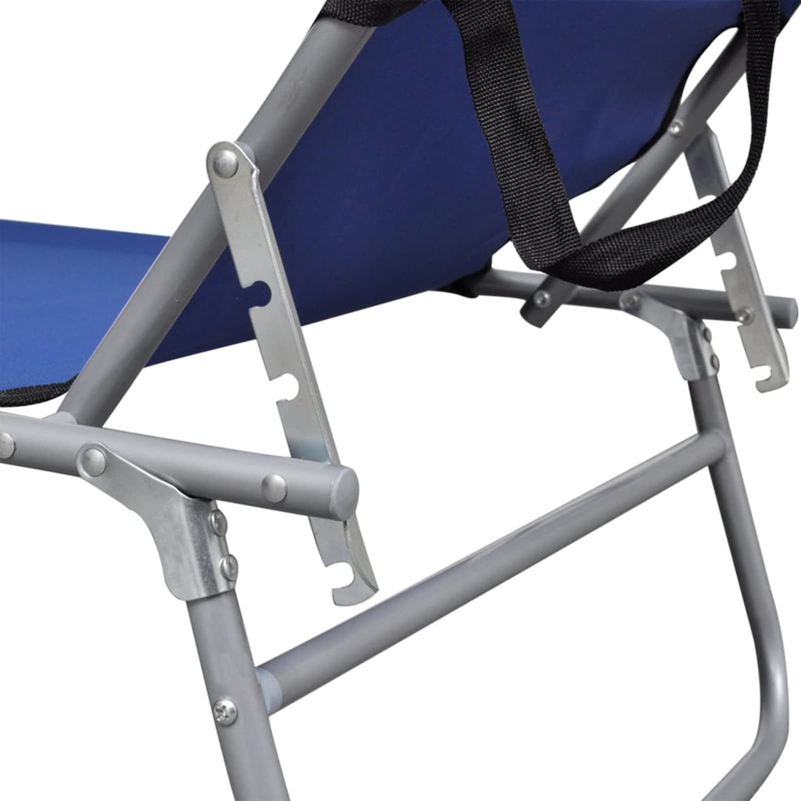 Rantry Casa Lettino Prendisole Pieghevole con Baldacchino in Alluminio Blu, Lettini Prendisole, Divano Letto Mobili, Lettini da Giardino, Lettino da Piscina da Giardino per Esterno Piscina Casa Mobili