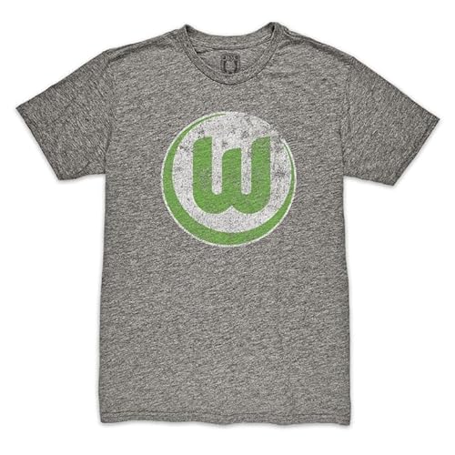 VFL Wolfsburg Vintage Crest Tri-Blend T-Shirt - Grey (Medium)