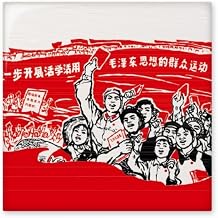Gorro con bandera de color rojo mao zedong, de cerámica, brillante, para decorar la pared del baño, cocina, cocina, manualidades