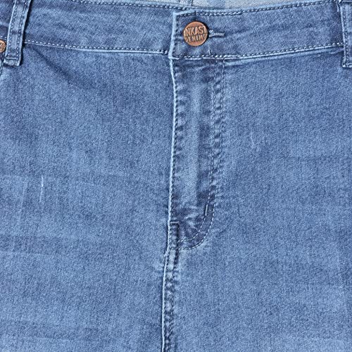 Image of Amazon Brand - INKAST Women's Mid Rise Cropped Length Stretchable Slim Fit Jeans