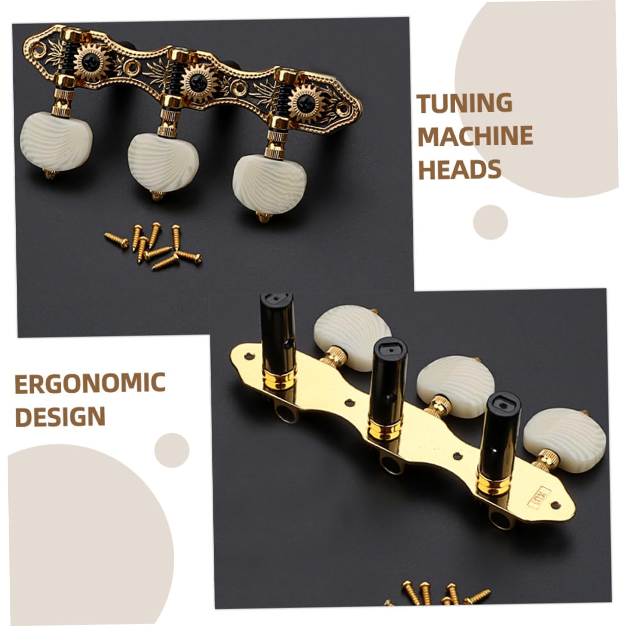 Supvox Stimmwirbel für Akustikgitarren Gitarrenstimmmechaniken aus Robustem Stimmknöpfe für Klassische Gitarren und Ukulelen mit Verriegelungsmechanismus für Sichere Stimmung und Zuverläs