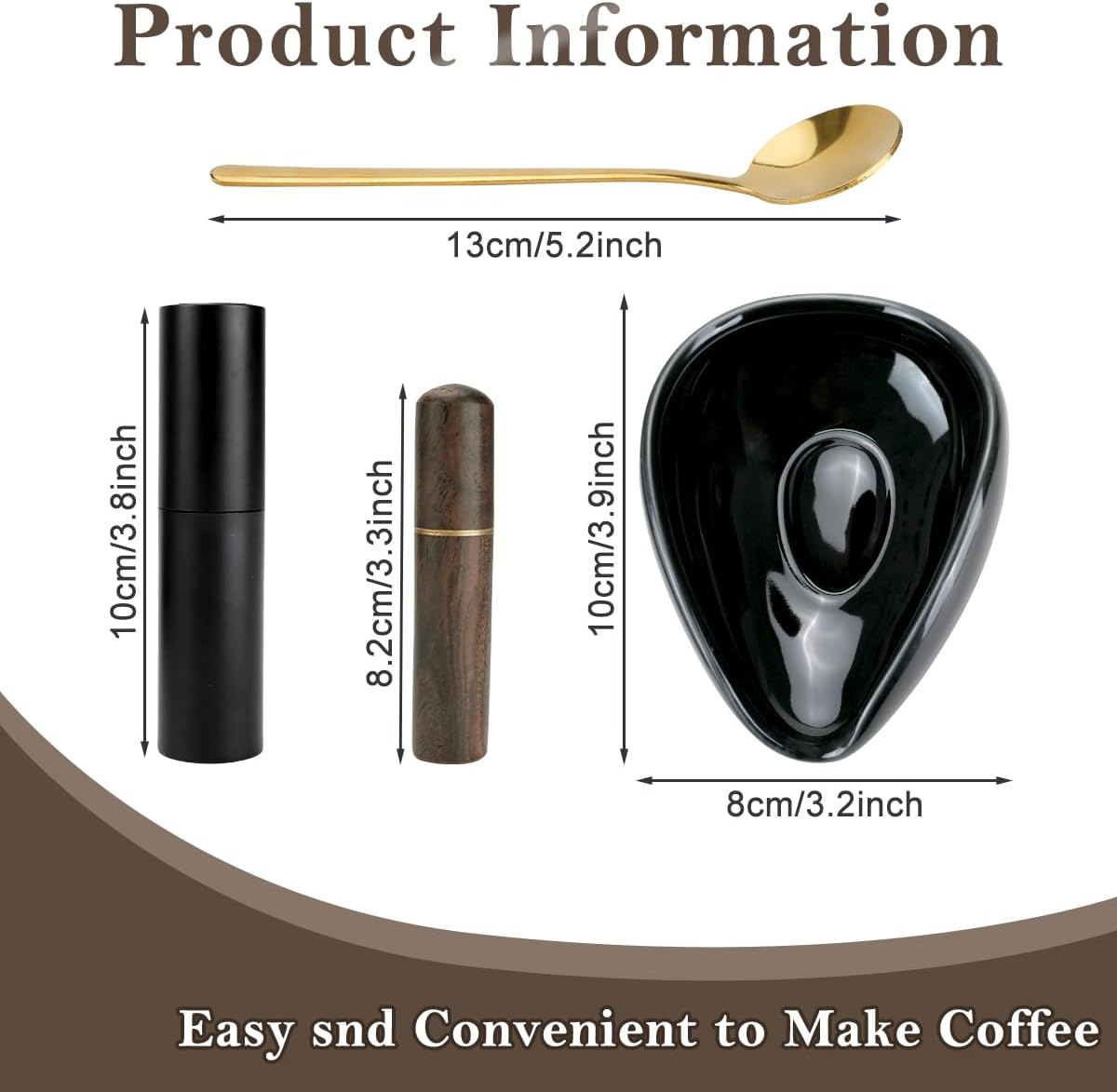 4Pcs Coffee Bean Dosing Cup and Spray Bottle Kit For Espresso image 2