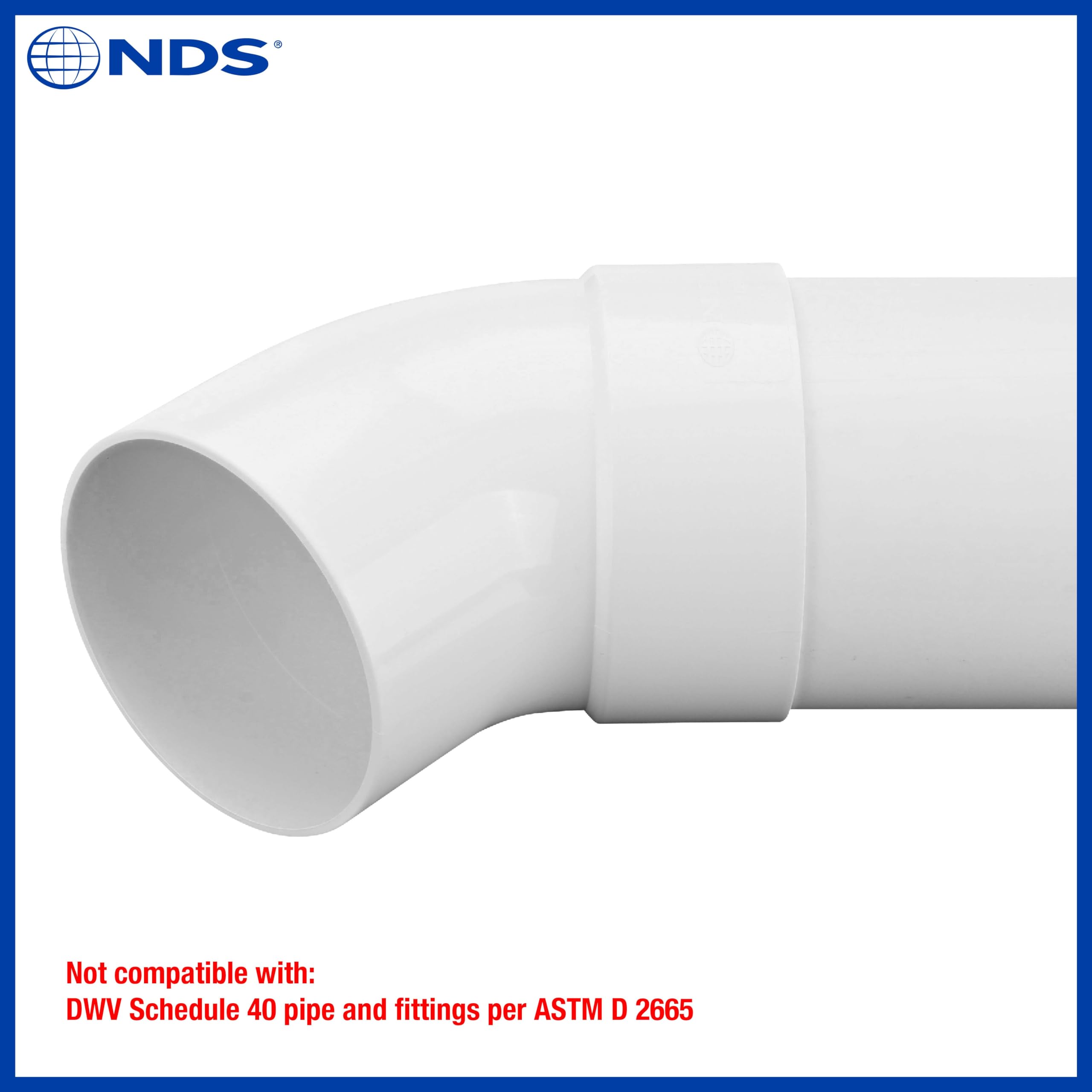 Amazon.com: NDS 4P03ST PVC S&D 45° Street Elbow, 4-Inch, for Hub x