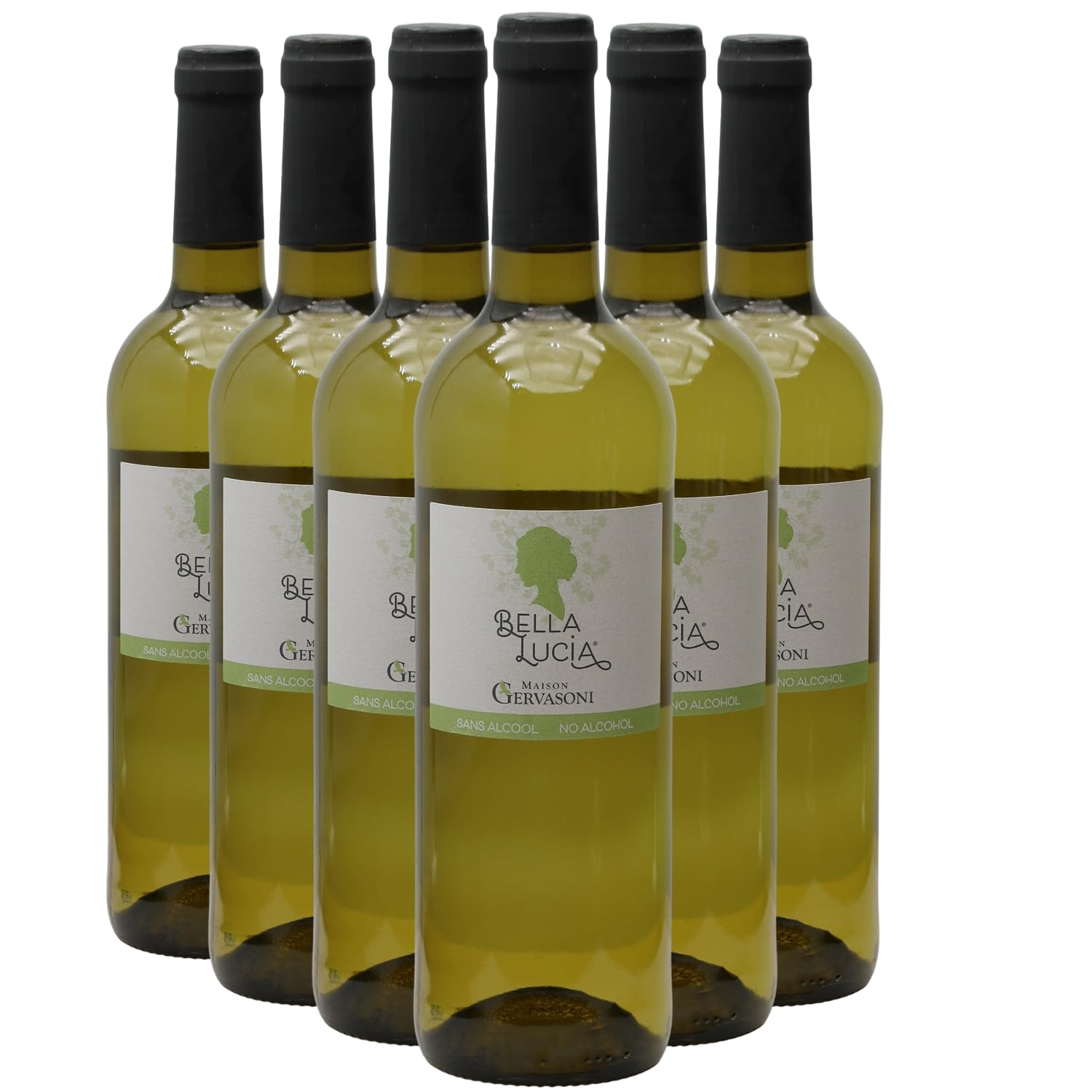 Sans Alcool Bella Lucia - Blanc - Maison Gervasoni - Vin Blanc du Languedoc - Roussillon (6x75cl) Sans Alcool