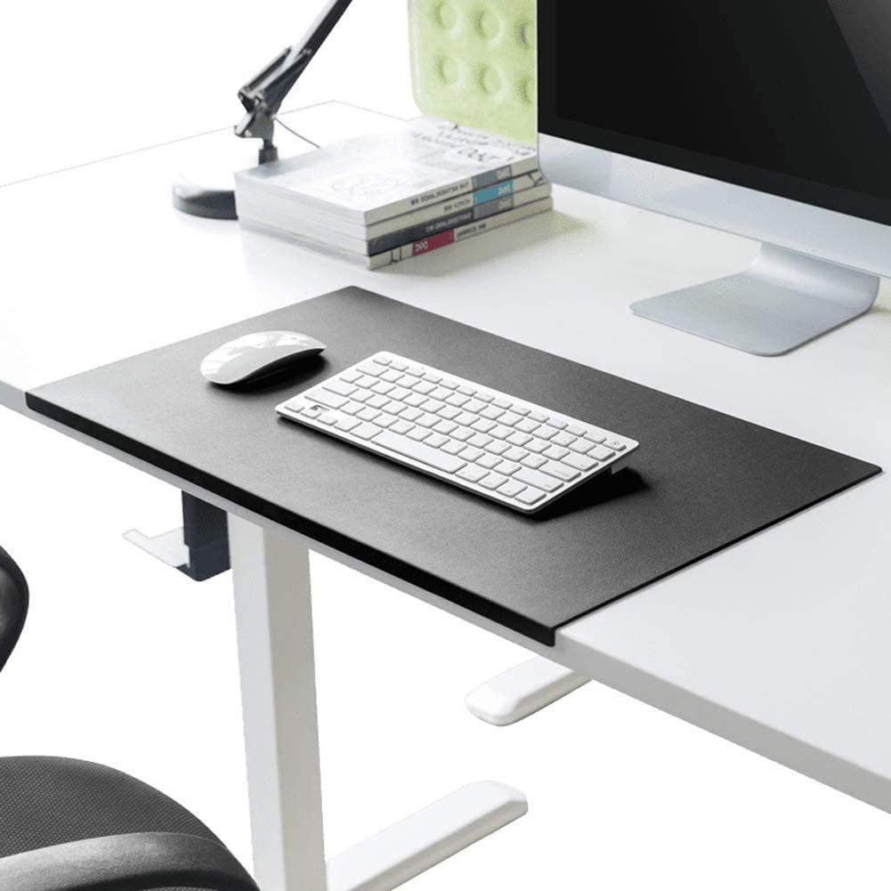 Sanft Luxury Sottomano da scrivania in pelle PU con paraspigoli impermeabile antiscivolo, grande tappetino per il mouse, per ufficio, casa, 120 x 60 cm, nero