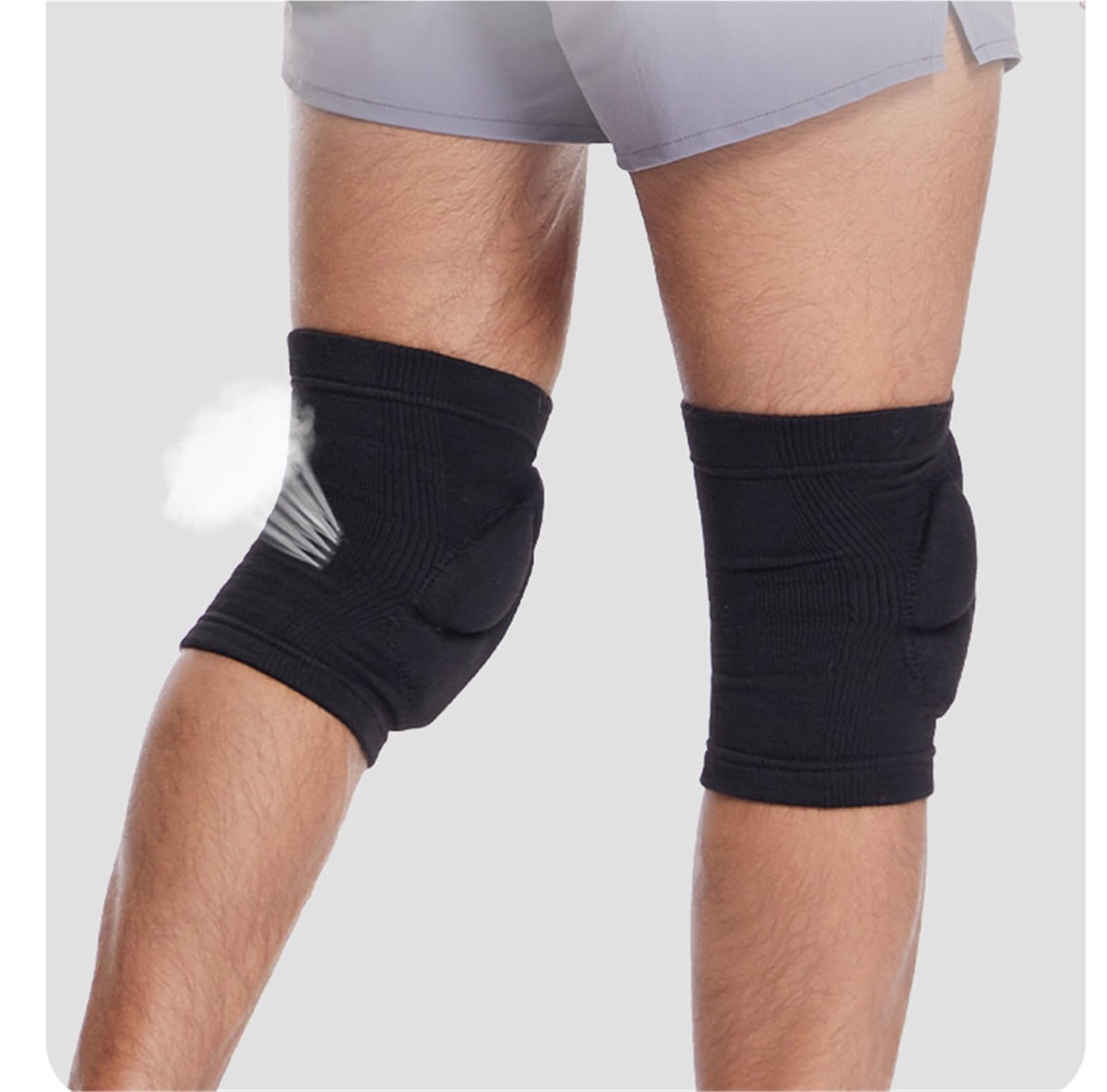 Ginocchiera Ginocchiere, da Lavoro Elastiche Ballo Adatte for Yoga, Corsa E Ciclismo Supporto Ginocchio(Rot,M)