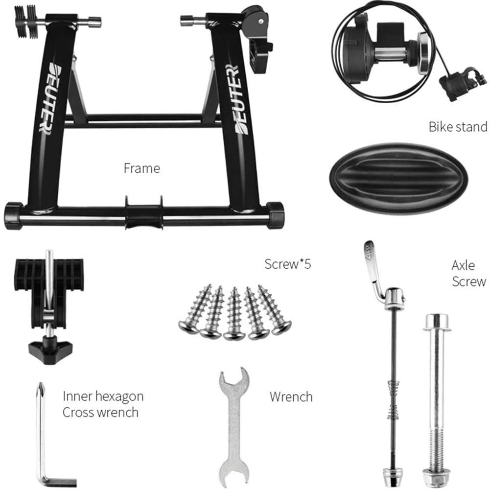 Fahrradtrainer-Ständer for Innen- und Heimübungen, magnetische Widerstände, Fahrradtrainer, Fitnessstation, Fahrradtrainer, Rollen, Rot
