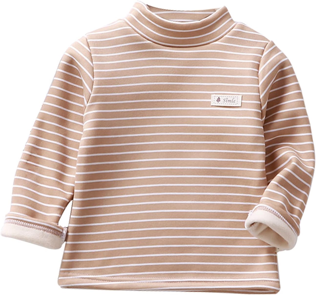 Loyan Baby Girls Long Sleeve Shirts Turtleneck Striped T-Shirt Tops Little Boys Toddler Baselayer Warm Undershirt Outfit
