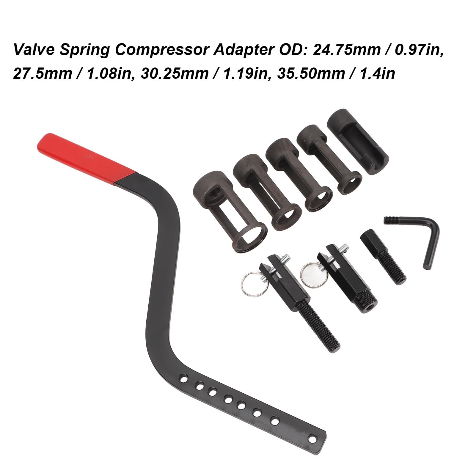 FUZHUI 10PCS Carbon Steel Valve Spring Compressor Tool Set, Efficient Valve Spring Removal and Installation Kit, Time Saving, Complete Set with Multiple Adapters for Automotiv