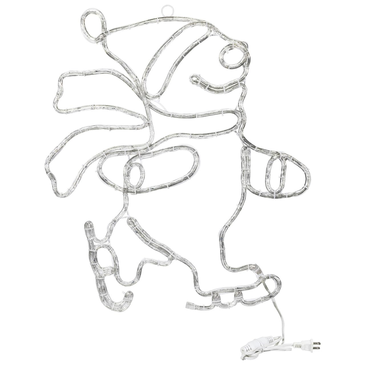 Brilliant Brand - LED Christmas Rope Light Snowman Skating Holiday Motif - 27.5 Inch - Multi-Color - Lighted Silhouette - Motif - Indoor/Outdoor Use