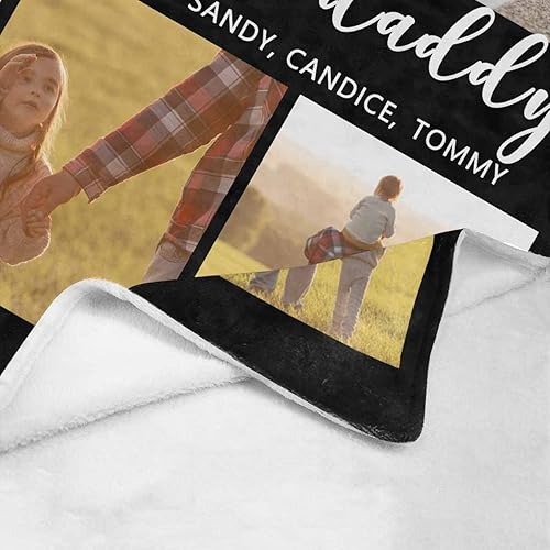 Miniatura 6 de Artsadd Regalos para papá, manta personalizada con foto, regalos para papá de hija, hijo, cumpleaños, Navidad, para papá, manta con fotos para papá,