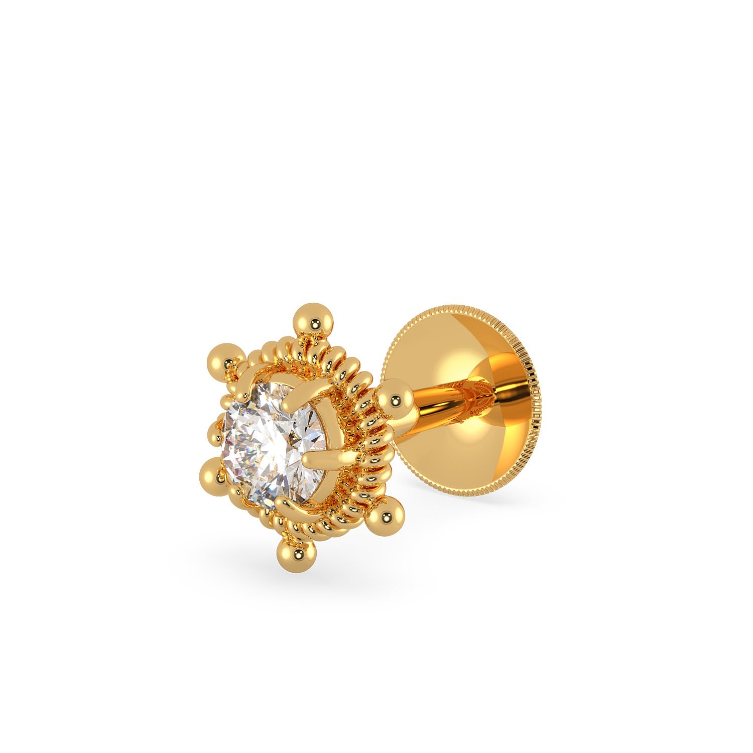 Malabar Gold & Diamonds Yellow Gold Nose Pin for Women 22 k | 22k BIS Hallmark (916) Nose Stud for Women and Girls with Piercing (B0931QGV8B) Amazon Price History, Amazon Price Tracker