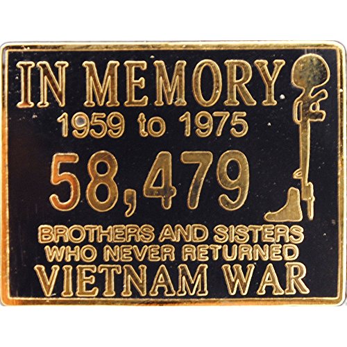 EE, Inc. Vietnam In Memory Pin Military Collectibles for Men Women, Small