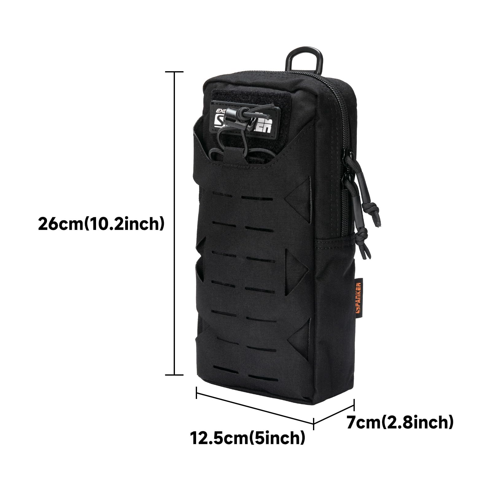 EXCELLENT ELITE SPANKER Pochettes Molle Tactiques Découpées au Laser Sac de Taille Utilitaire Sac EDC Compact, Pochette Utilitaire Militaire