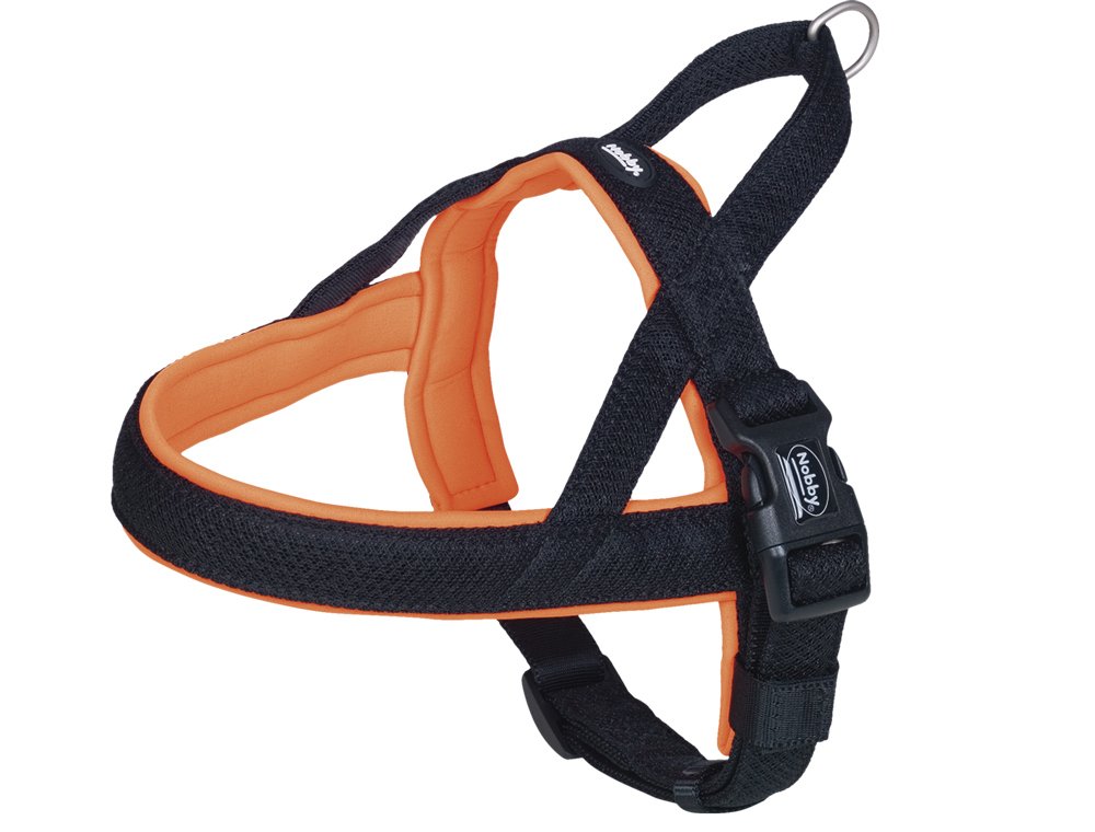 Nobby Preno Mesh Norwegian Harness, 38 - 50 cm+36 cm/20 - 25 mm, Neon Orange