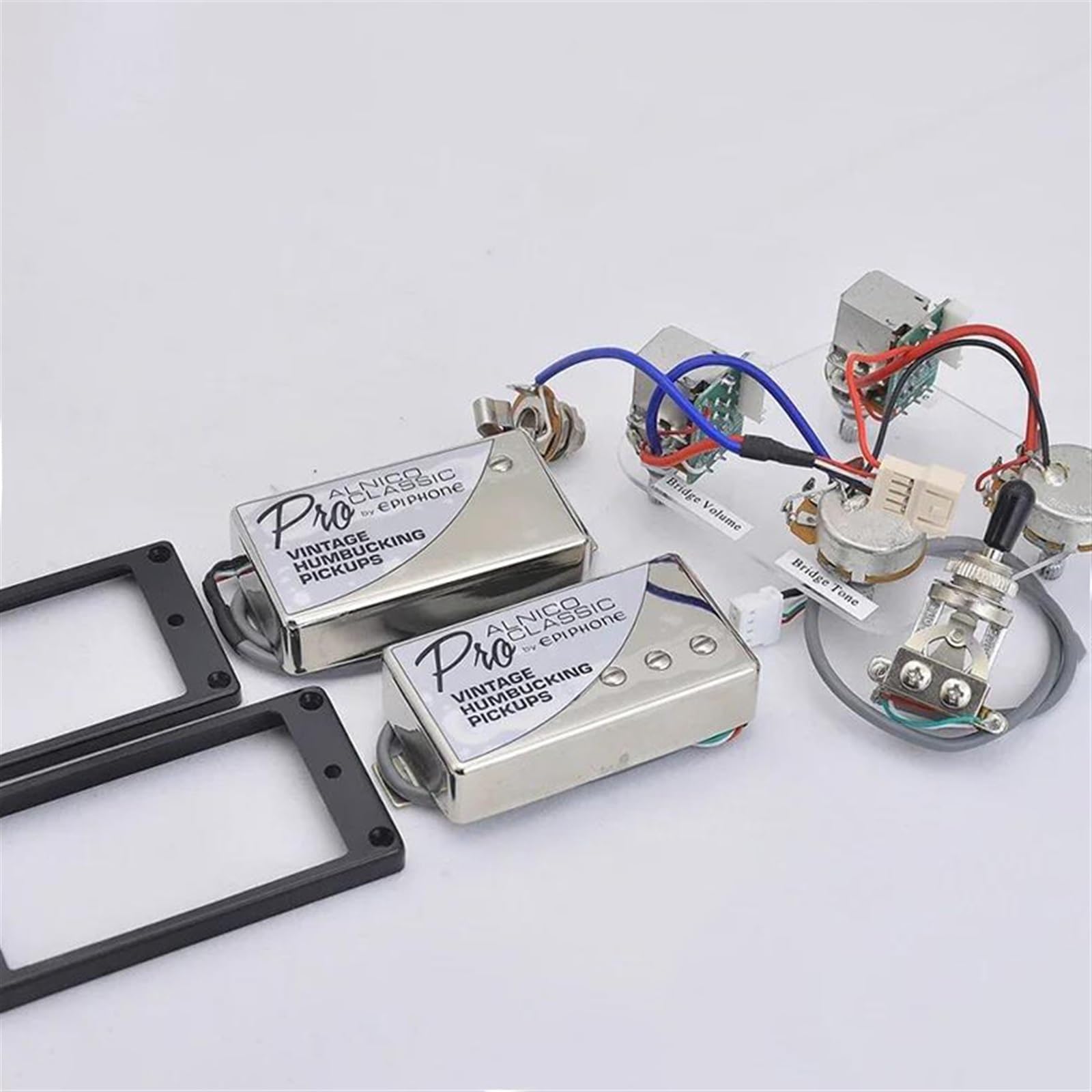 Pastilla De Guitarra Eléctrica Pastilla Humbucker Alnico Para Guitarra Eléctrica Con Cubierta De Níquel/oro Humbuckers Para Guitarra Eléctrica(Set 4)