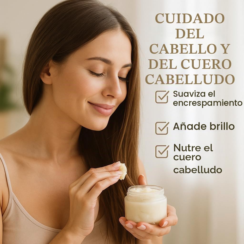 GiDeli Manteca de karité 100% pura y sin refinar – Mantequilla natural de karité para piel, cabello y cosmética DIY – 3 kg