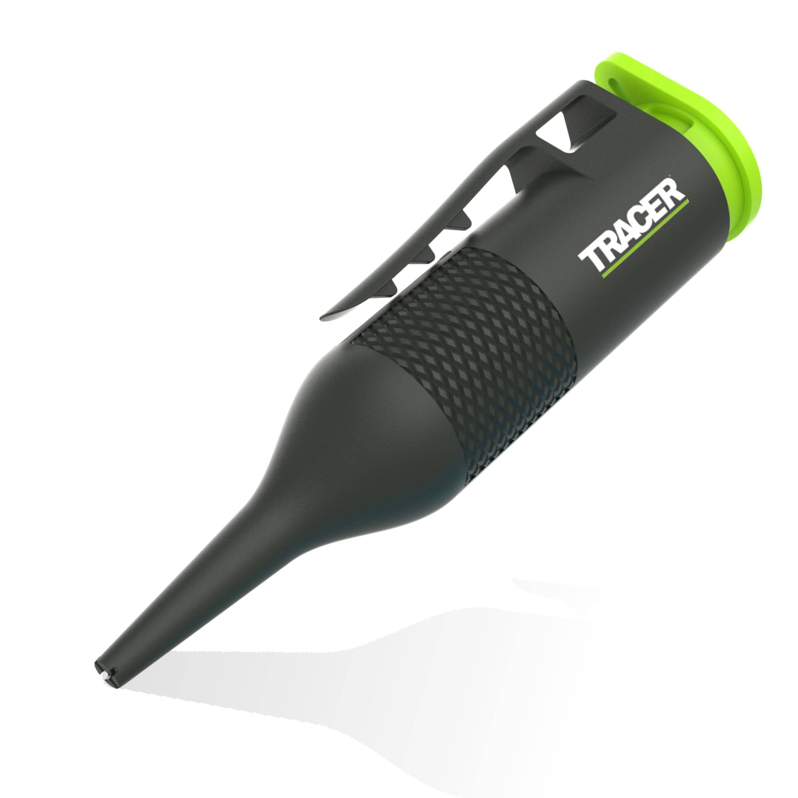 Tracer Marcador de Tiza Trueshot para Agujeros Profundos – Alcance de 100mm | Tiza Verde de Alta Visibilidad | Cartucho Reemplazable | Aplicación con Una Mano | Ideal para Construcción y Bricolaje