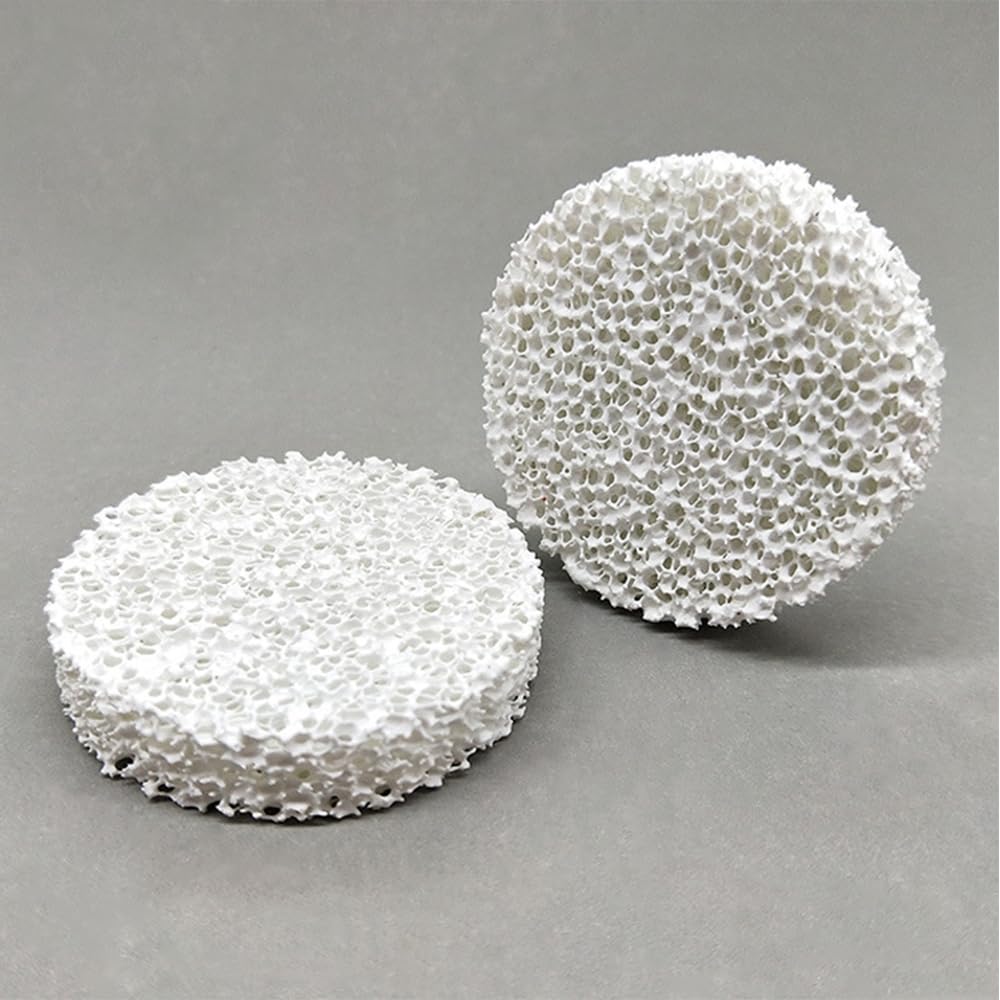 Odporny na wysokie temperatury ceramiczny filtr odlewniczy z pianki tlenku glinu — 1 szt., gęstość porów 8–60 ppi, porowatość 80–90%(70mmx15mm)