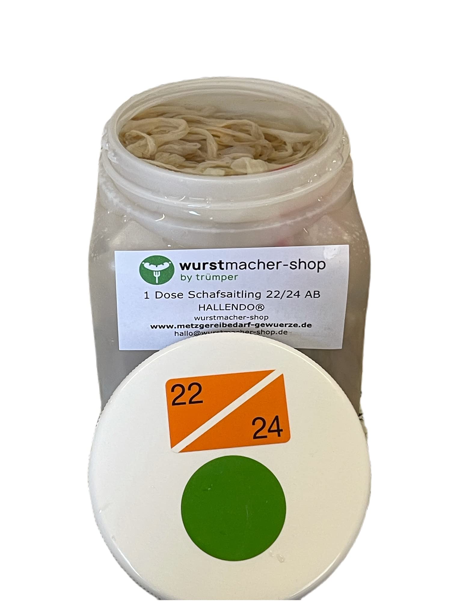 Schafsaitling Saitling Kaliber 22/24 AB in der Dose füllfertig - 91,4 Meter | wurstmacher-shop by trümper HALLENDO®