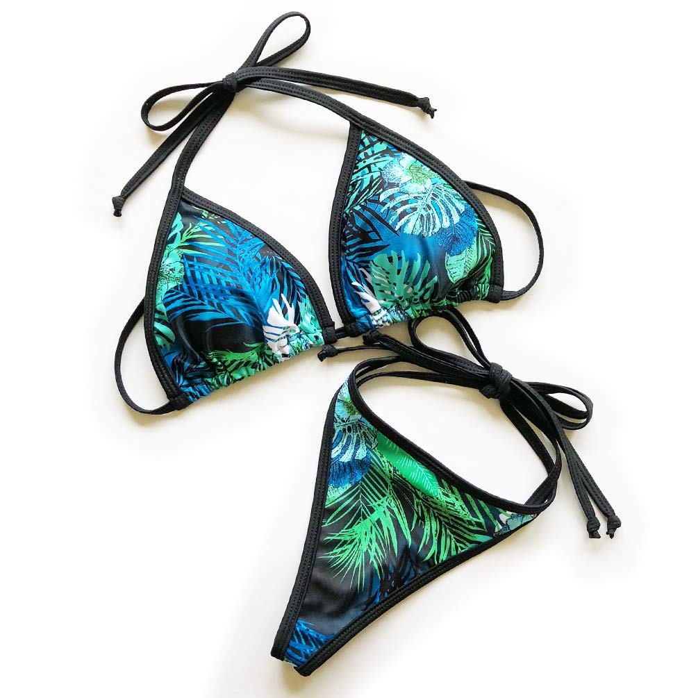 Tバック水着 Amazon.co.jp: ハワイアン モンステラ Tバック 三角ビキニ