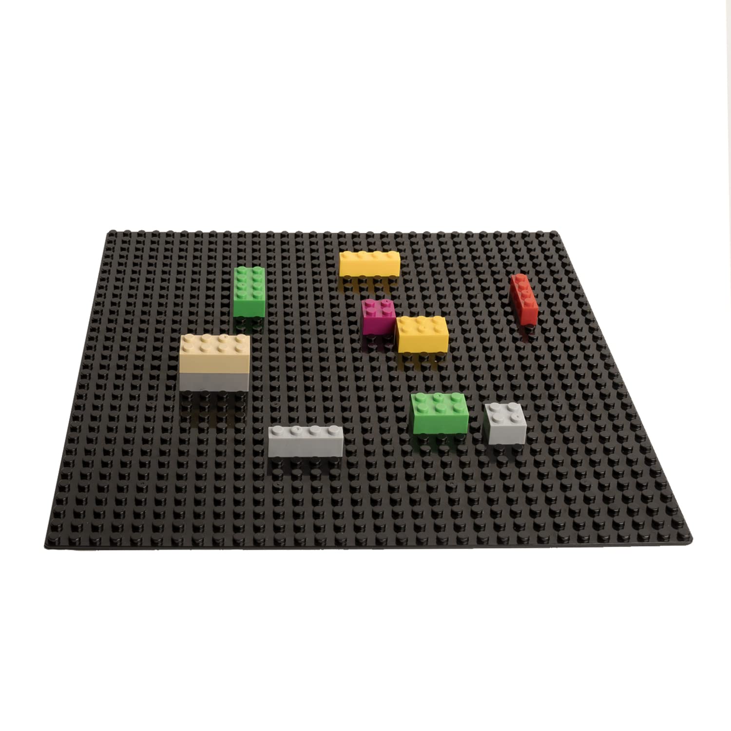 Edu Toys Base Plastic Plate Board 32 x 32 Pegs/Dots for Classic Building Blocks Bricks Compatible with All Brands - Black 2
