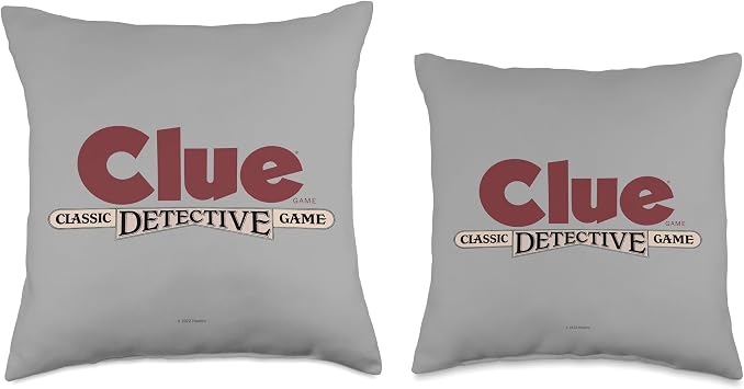 Clue Classic Detective Game Throw Pillow