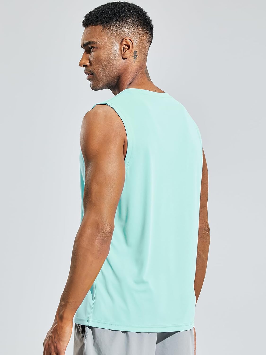 MIER Men's Workout Tank Tops UPF 50+ Swim Shirts Quick Dry Running Sleeveless UV Protection Muscle Tees - Image 4