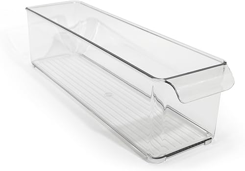 Cubo de plástico para refrigerador y congelador de 14.5 x 4 x 3.75 pulgadas, mediano, transparente disponible en Yaxa Venezuela