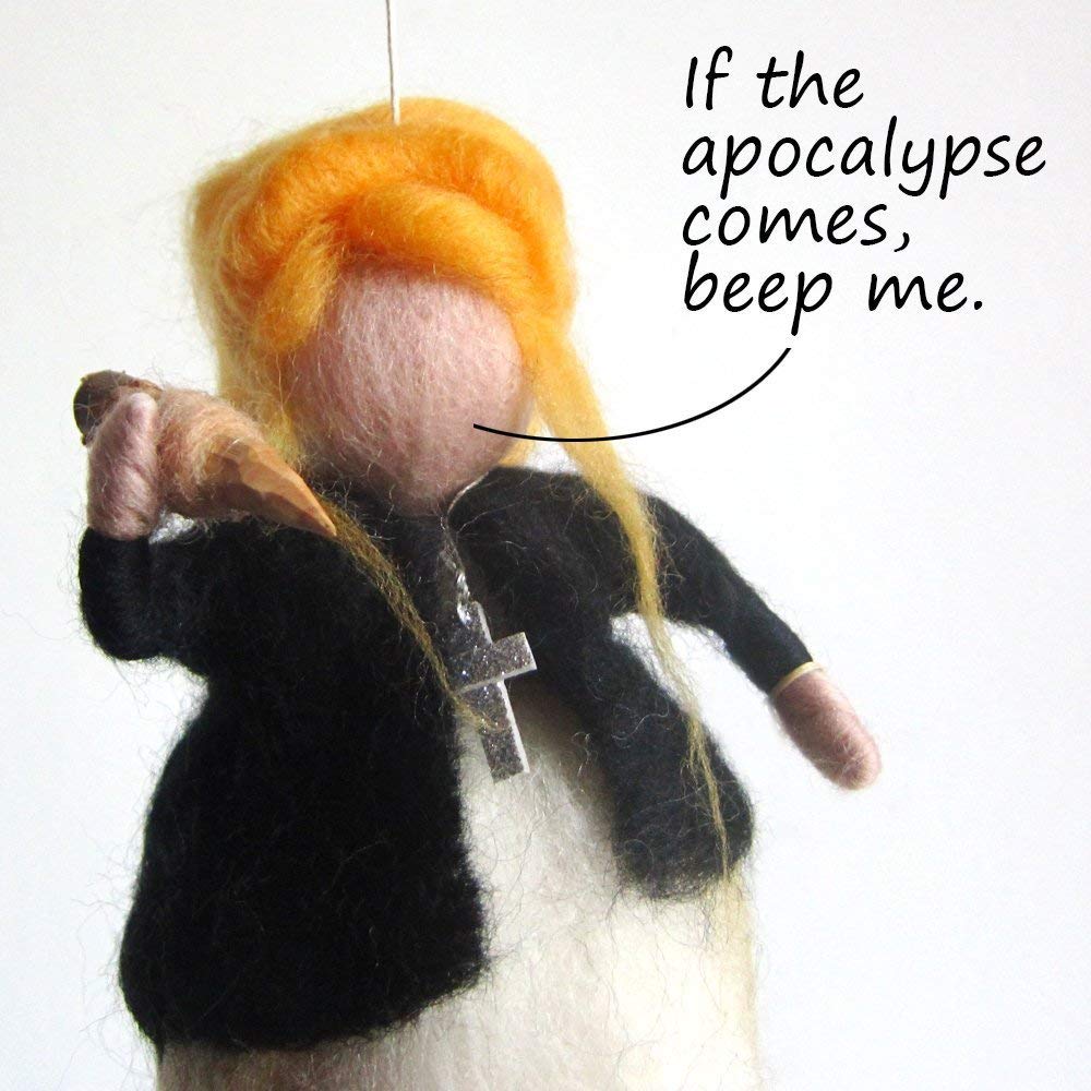 A Buffy Summers ("Buffy The Vampire Slayer") Needle Felted Mobile for Home Decor and Geek Gift, Fantasy Handmade Figurine Art Doll