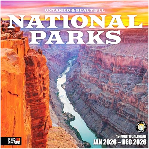 RED EMBER Untamed & Beautiful National Parks 2026 Wall Calendar