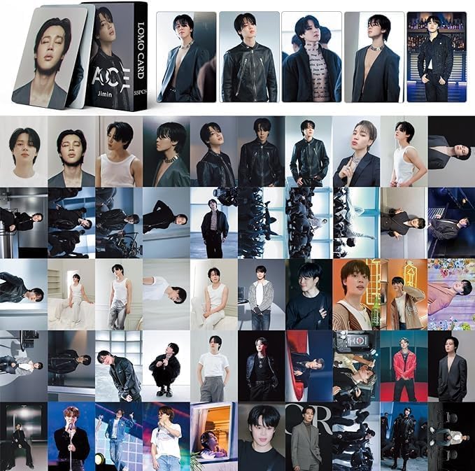 55pcs Bangtan Boys JIMIN Like Crazy PhotocardsCards Bangtan Boys Face Album Cards Bt.s Poster Merch Photocards Set for Fans Gift