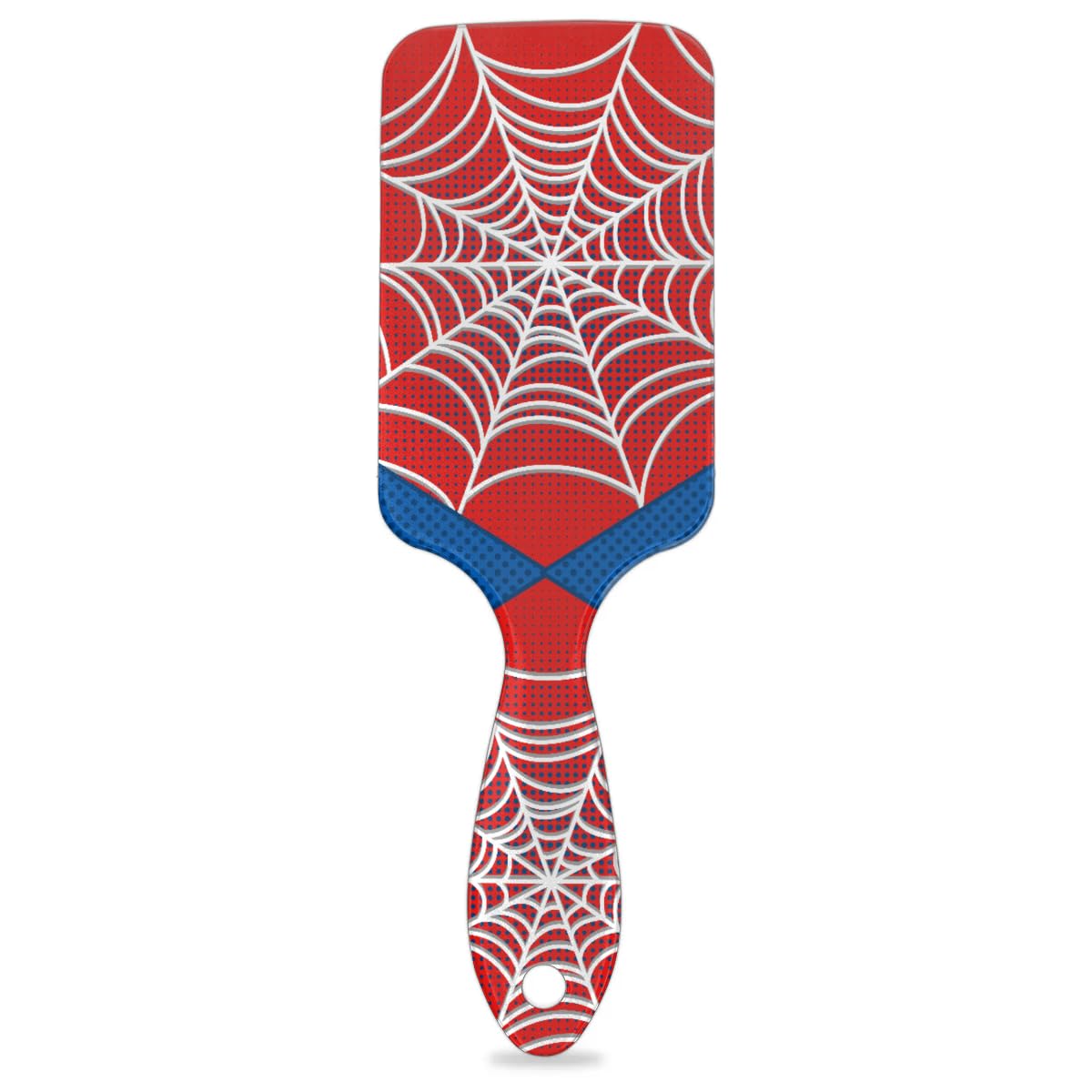 Spider Web Red Kids Detangler Hair Brush Hairbrush for Boys Girls, Detangling Brush Smooth for Wet Dry Thin Long Curly Hair, Glide Through Tangles