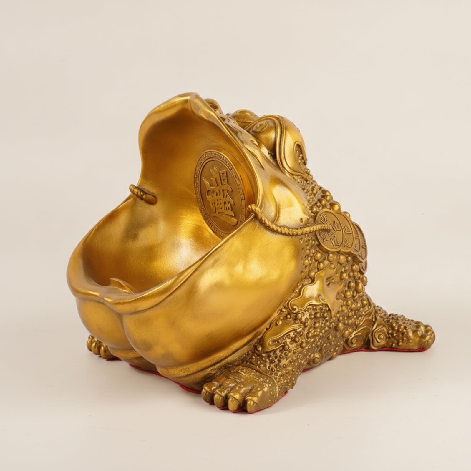 KESOTO Dinero Dorado Adorno Prosperidad, Sapo próspero, corativo, Figura, para Negocio, Oficina, Recibidor, 28CM
