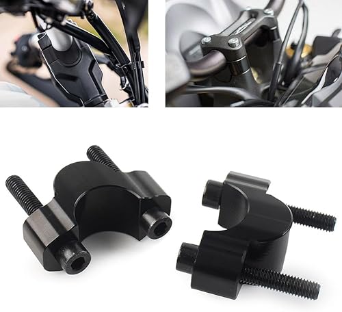 Miniatura 5 de Adaptador de montaje de abrazadera para elevadores de manillar de motocicleta FSFY para Yamaha Tenere 700 XT700Z XTZ 700 2019-2023, negro