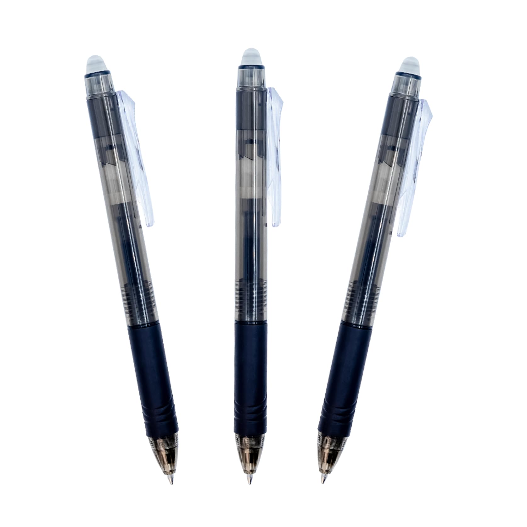 RAYLU PAPER® - Erasable Ballpoint Pens Gel Ink Black 1mm Tip and 0.7mm Line Width (3 Black)