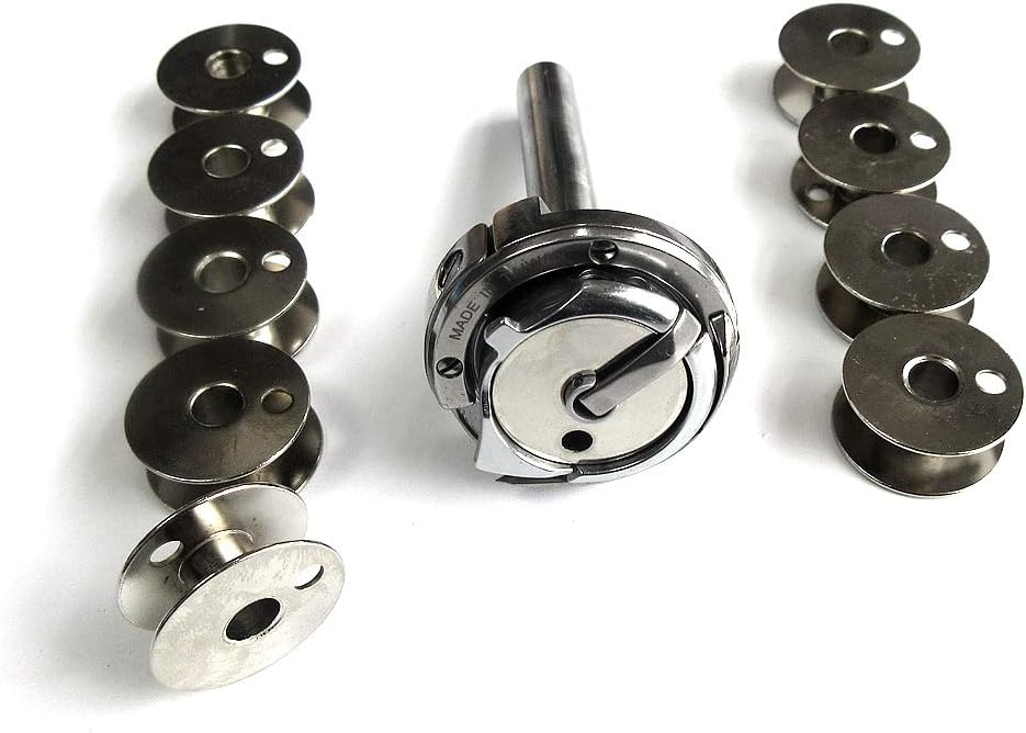 Hook&Bobbin Case # 240558,10655 + 10 Pcs Bobbins for Juki Lu-562 Singer 111W155