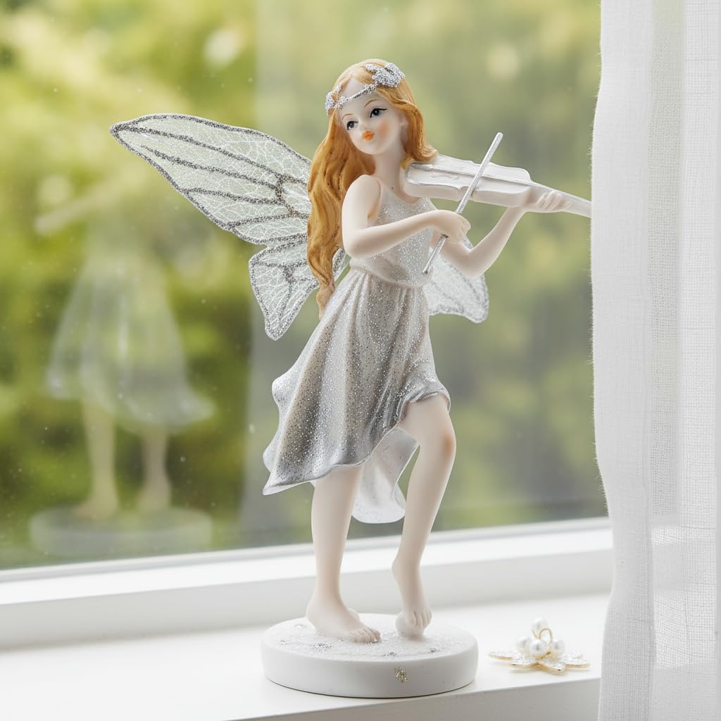 Comfy Hour Butterfly Fairy Playing Violin Figurine, Collectible for Home Decoration, Fairyland Collection - Image 5
