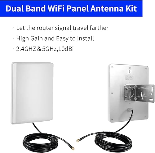 Miniatura 10 de Impermeable doble banda WiFi 2.4GHz 5GHz 5.8GHz Mini omnidireccional 5dBi montaje en pared al aire libre RP-SMA antena macho para WiFi router