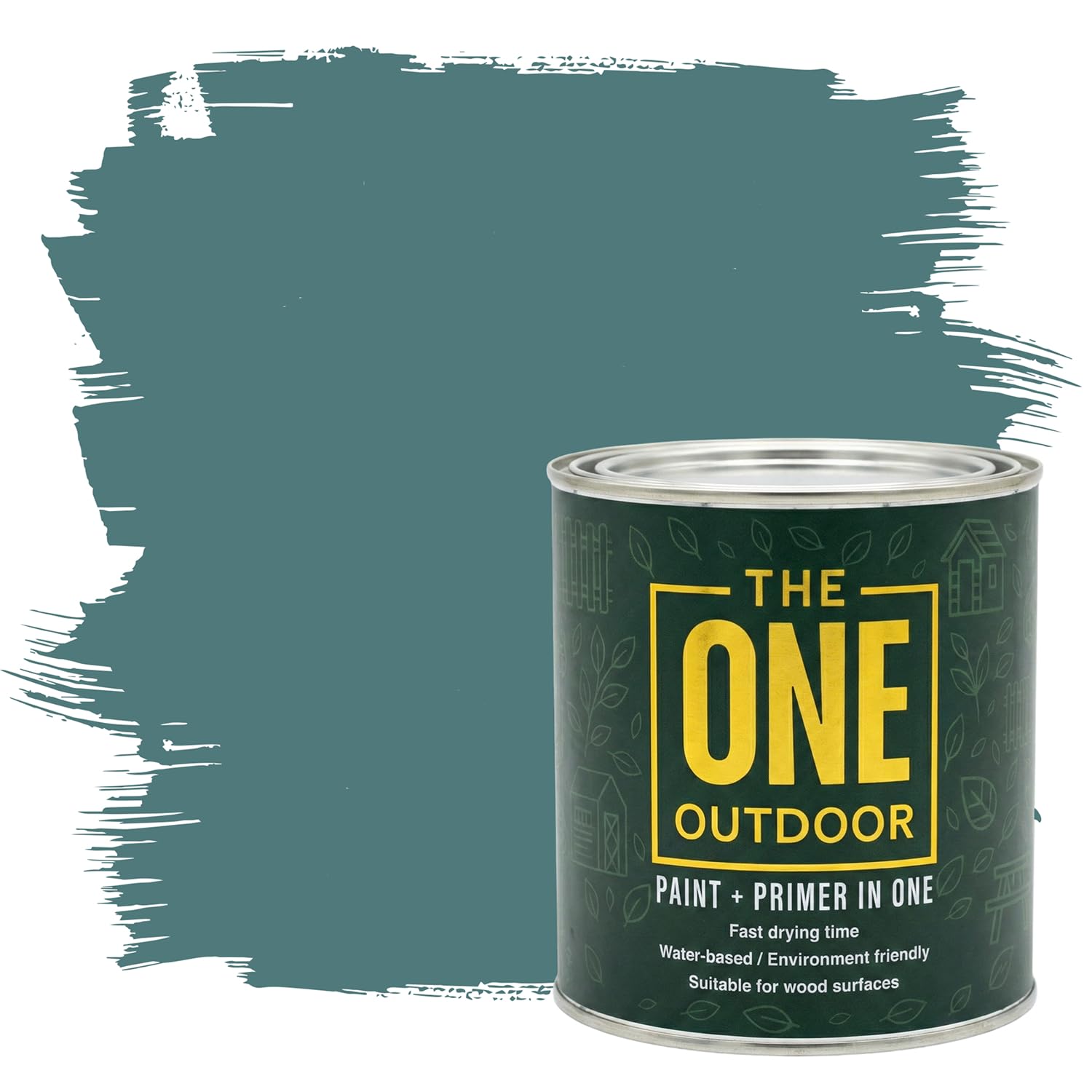 THE ONE Outdoor Paint - Soft teal, 2.5 Litre | Durable Exterior Paint for Wood, Metal & Masonry | Weather Resistant Finish