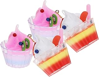 IWOWHERO 4Pcs Telefones Celulares Decoração De Carro Sobremesa Artificial Charme Feminino Encantos De Telefone Capa De Telefone Encantos Correntes E Encantos De Telefone Kawaii Charme De