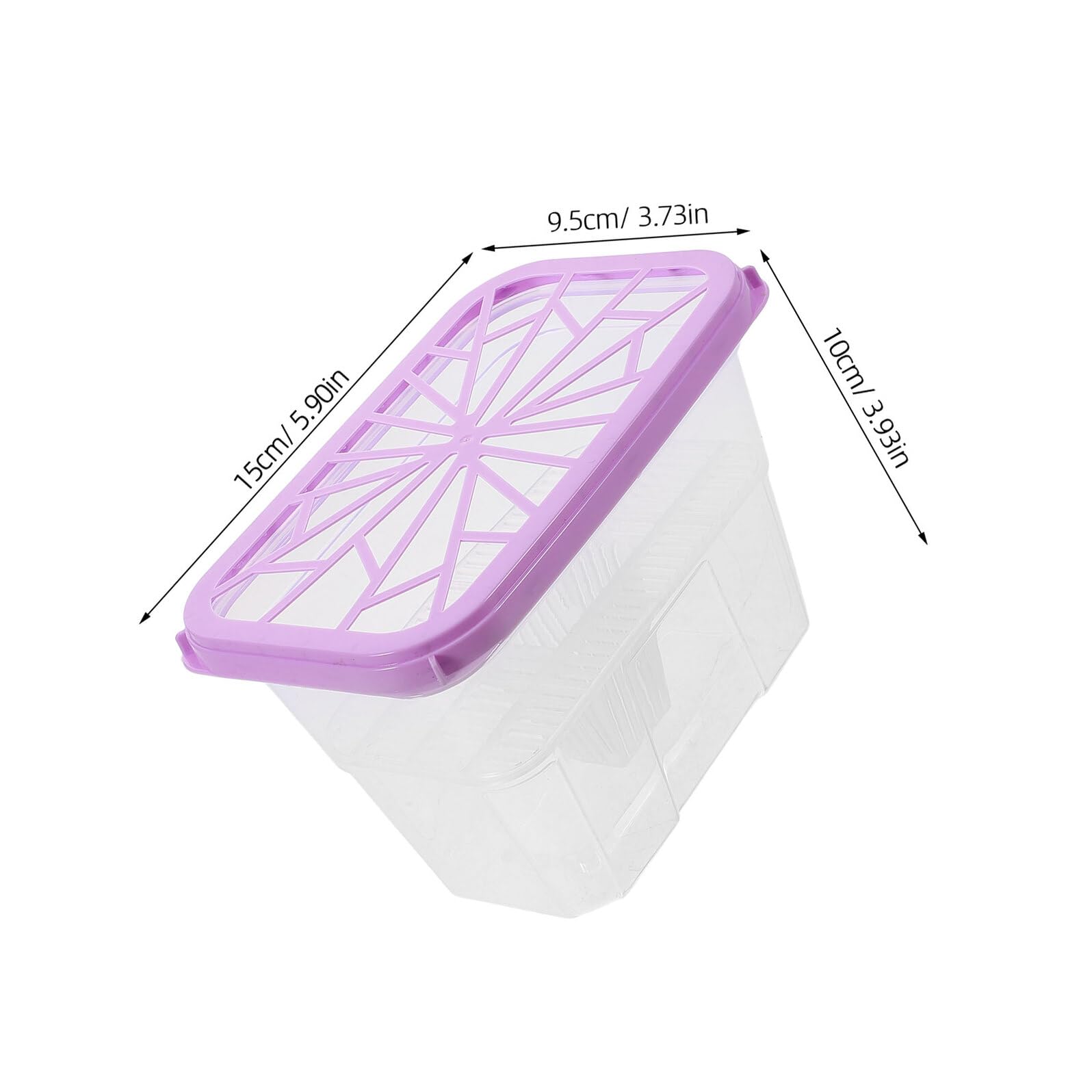 NOLITOY Caja Deshumidificadora de Plástico Vacía 8 Piezas Contenedor Absorbente de Humedad Recargable Soporte Cuadrado Morado para Armarios y Almacenamiento Doméstico