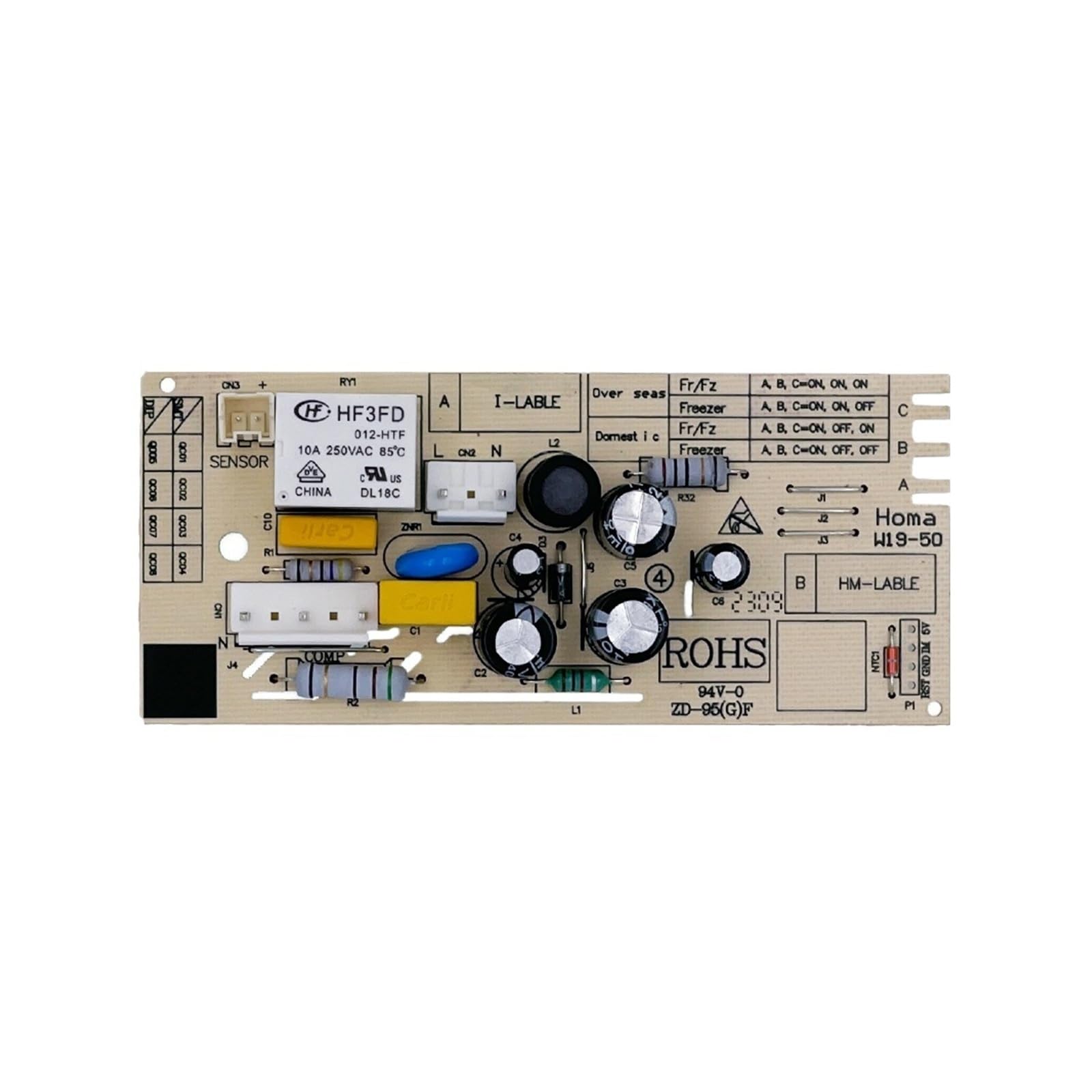 Carte de commande de réfrigérateur congélateur Homa W19-50 W19-50AC circuit imprimé