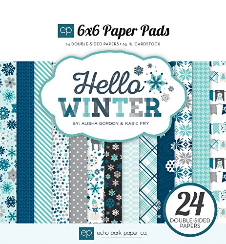 Echo Park Paper Company Hello Winter Paper Pad, 6 x 6