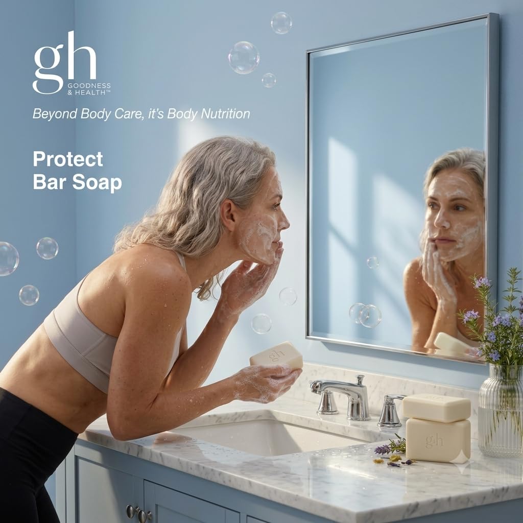GH Protect Vegan Bar Soap - Sulfate Free - 6 x 5.1 Oz Organic Ingredient with Green Tea and Rosemary for Whole Body image 4